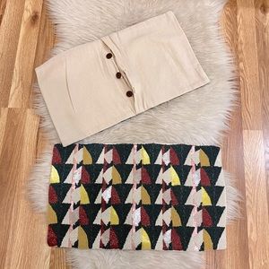 Set of TWO West Elm Fully Beaded Pillow Covers